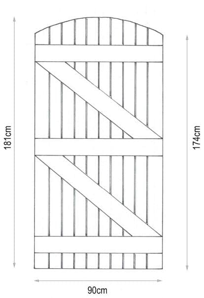 Tongue & Groove Curve Top Pedestrian Gate Keighley Timber & Fencing