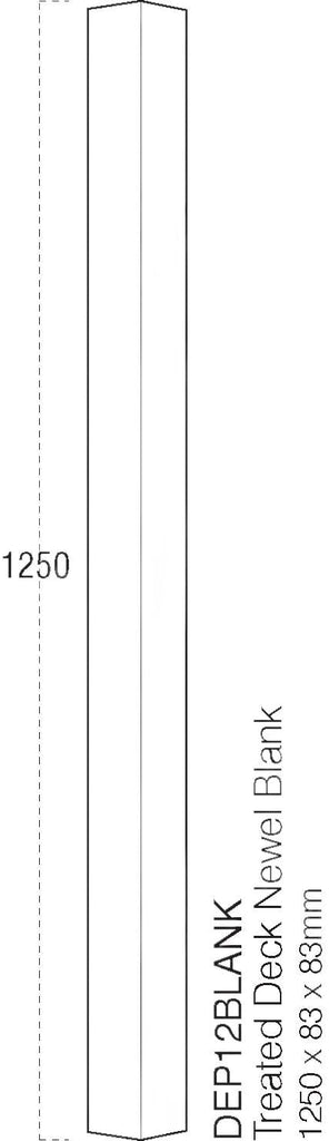 Treated Newel Post - Blank Keighley Timber