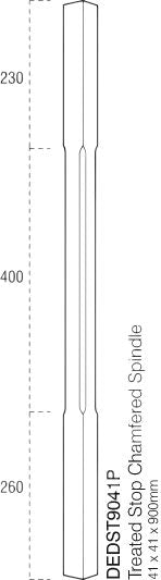 Treated Spindle - Chamfered Keighley Timber